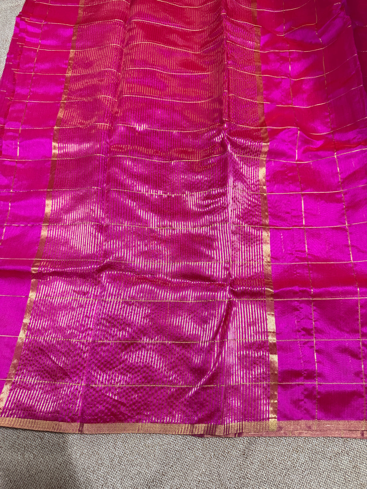 Handloom Pure Pattu Silk Chanderi Saree