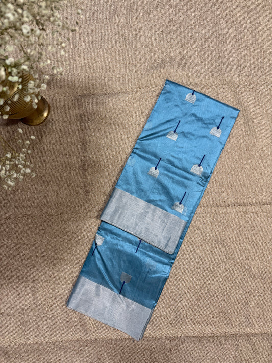 Handloom Chanderi Pure Silk Saree with Meenakari buti
