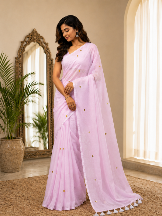 Baby Pink Mul Cotton