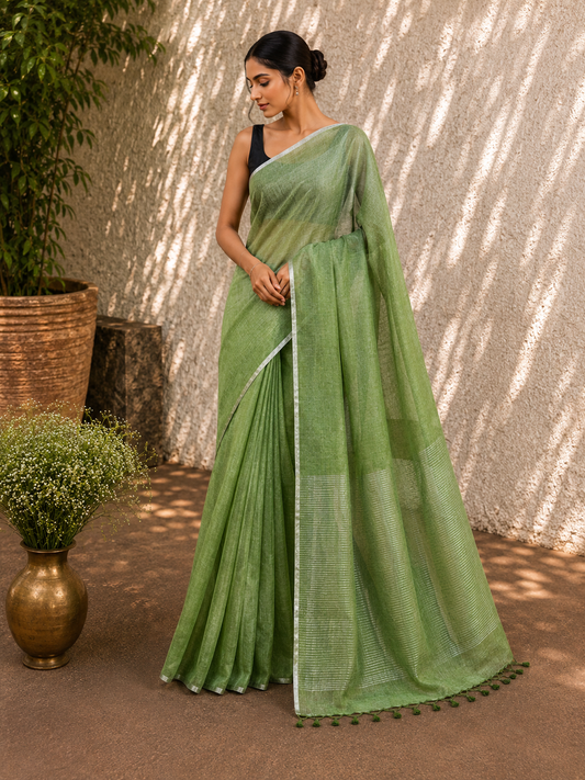 Premium Handloom Linen - Green