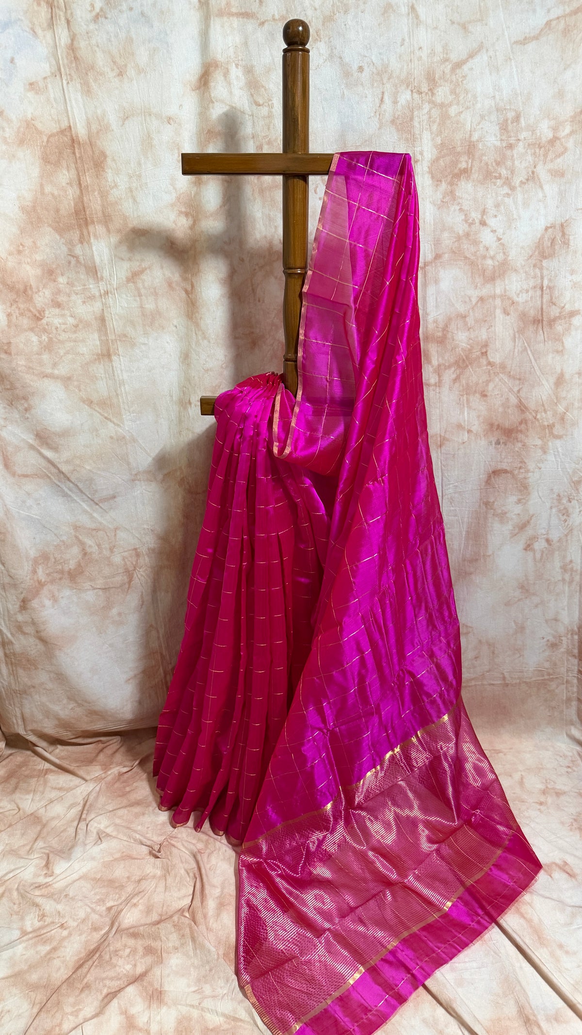 Handloom Pure Pattu Silk Chanderi Saree