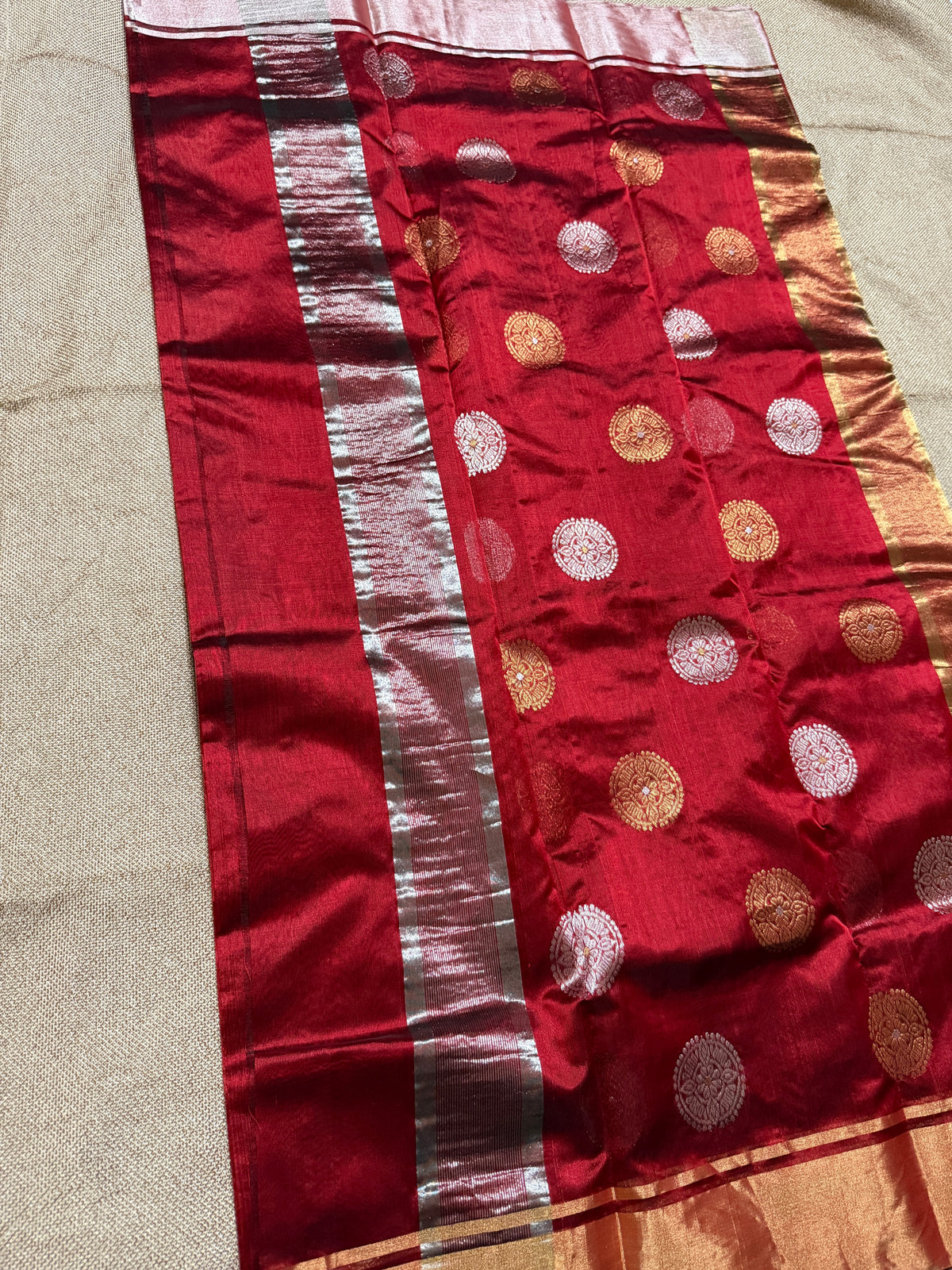 Ganga Jamuna Border Pure Silk Chanderi