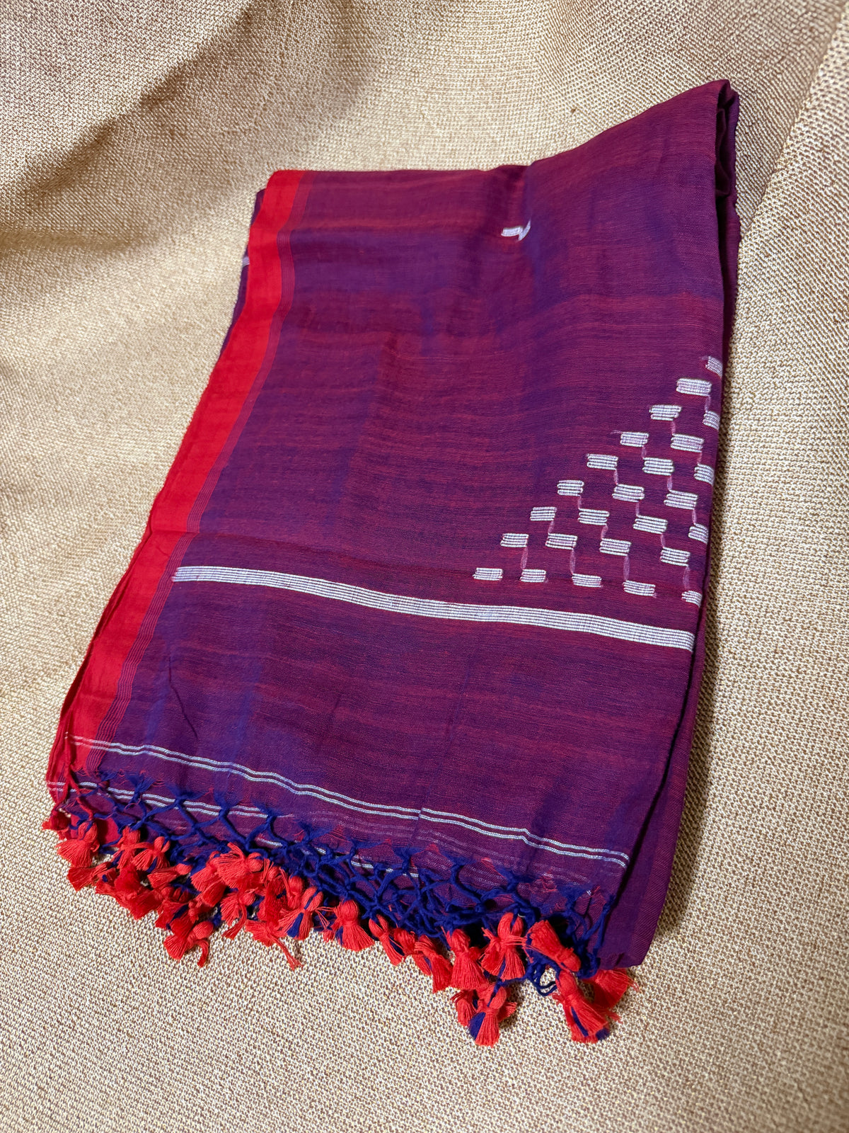 Mul Cotton with Jamdani buti - Purple