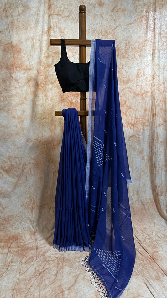 Mul Cotton with Jamdani buti - Blue