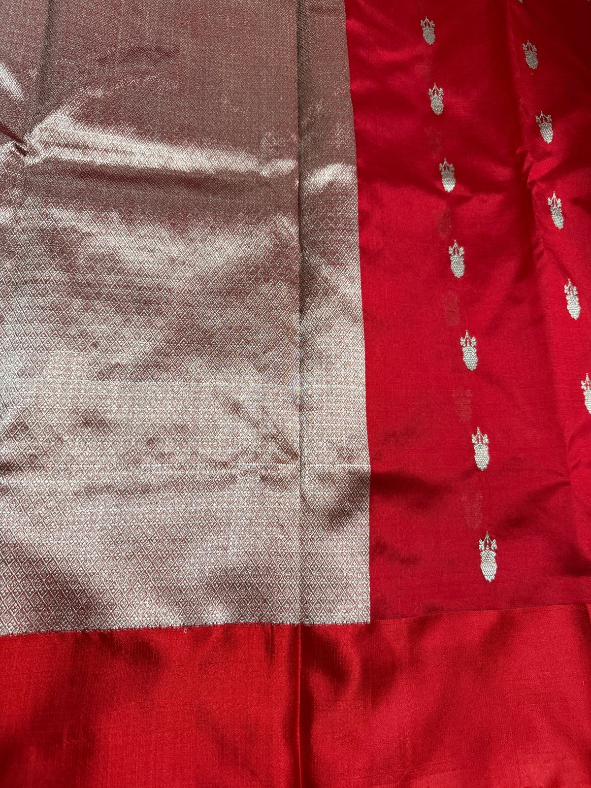 Ek Naliya Mashru border Pure Silk Handloom Chanderi Saree