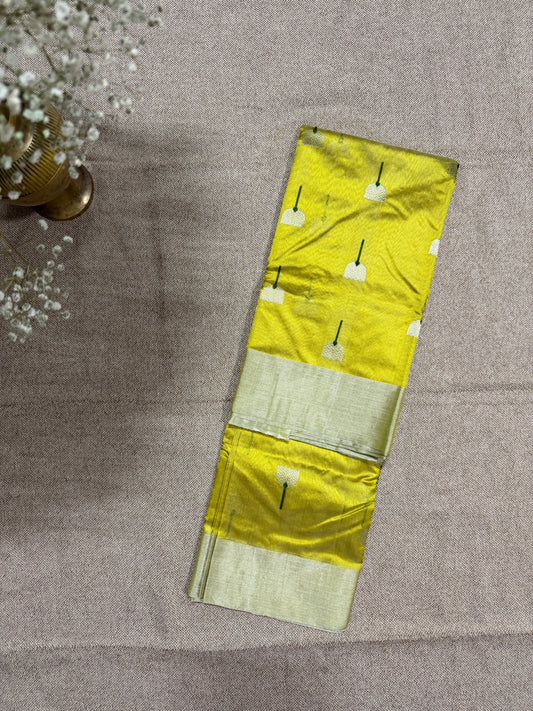 Handloom Chanderi Pure Silk Saree with Meenakari buti