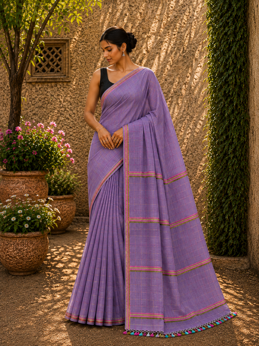 Mul Cotton with Kantha handwork - Dusty Pink