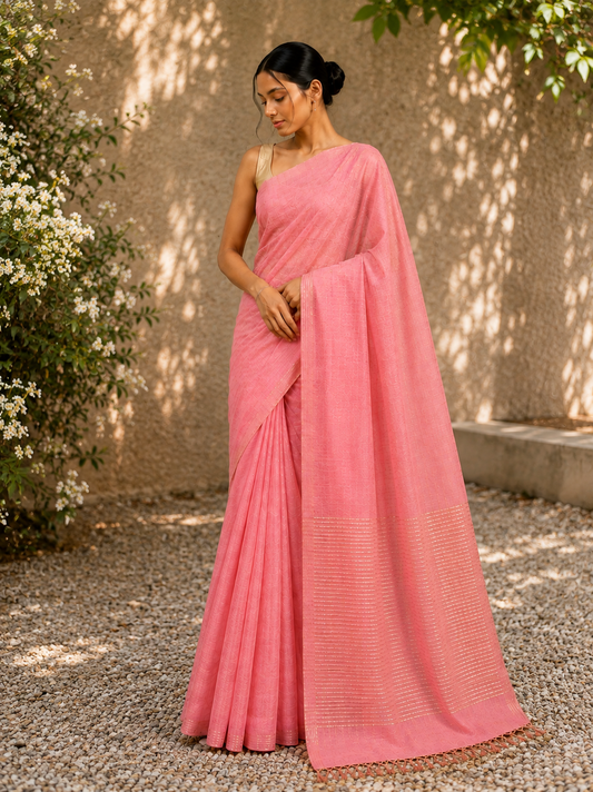 Handloom Linen Tissue - Sunkist Coral