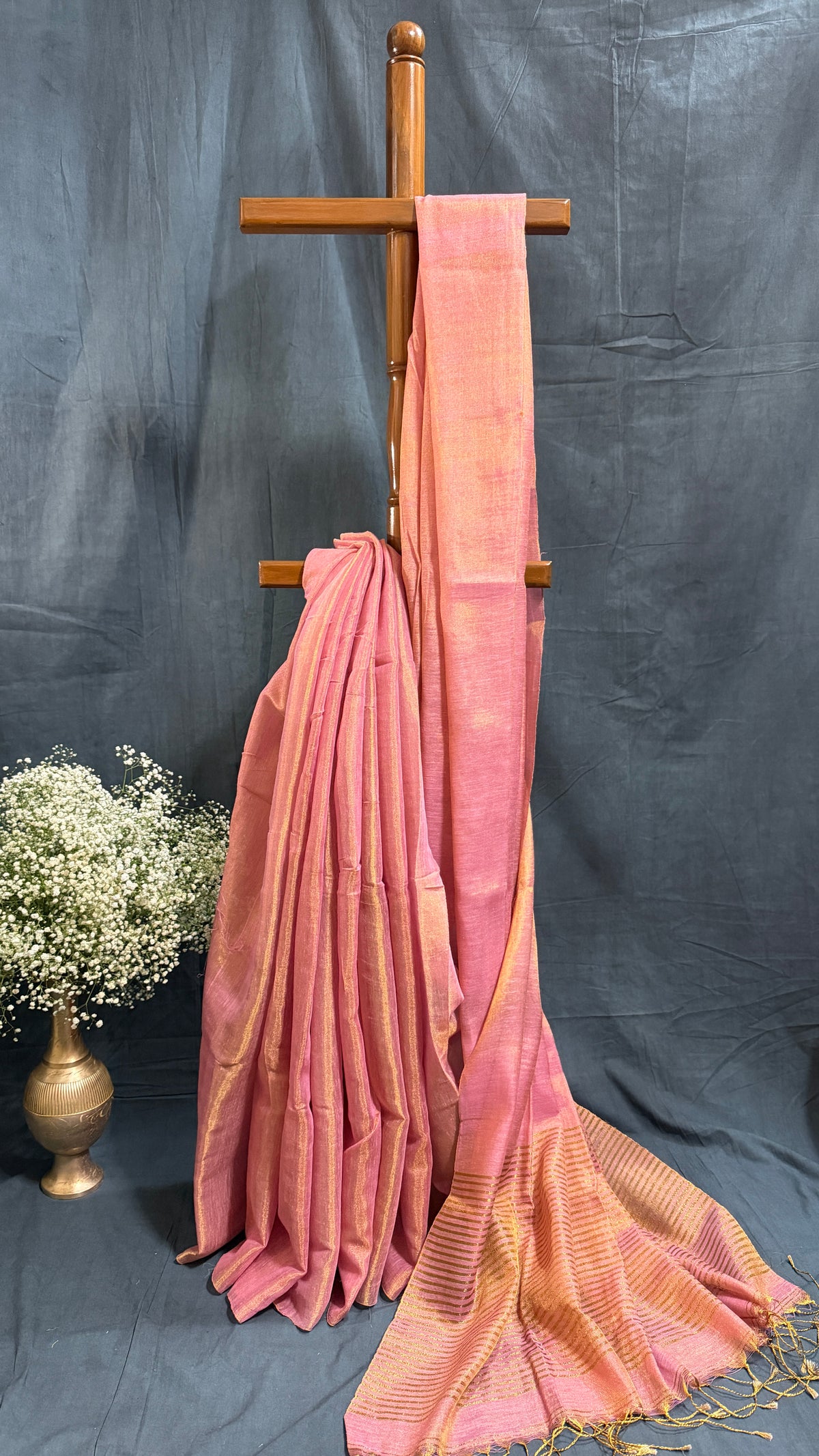 Handloom Linen Tissue - Sunkist Coral